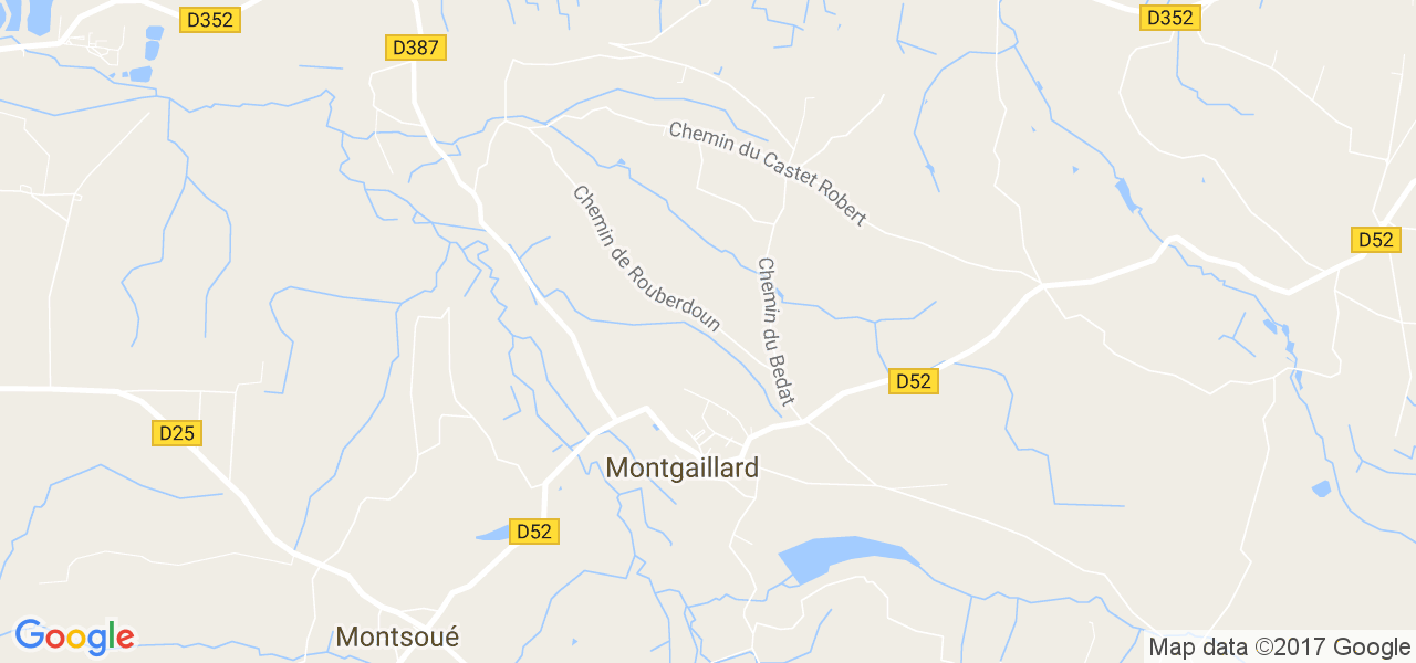 map de la ville de Montgaillard