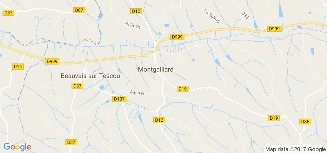 map de la ville de Montgaillard