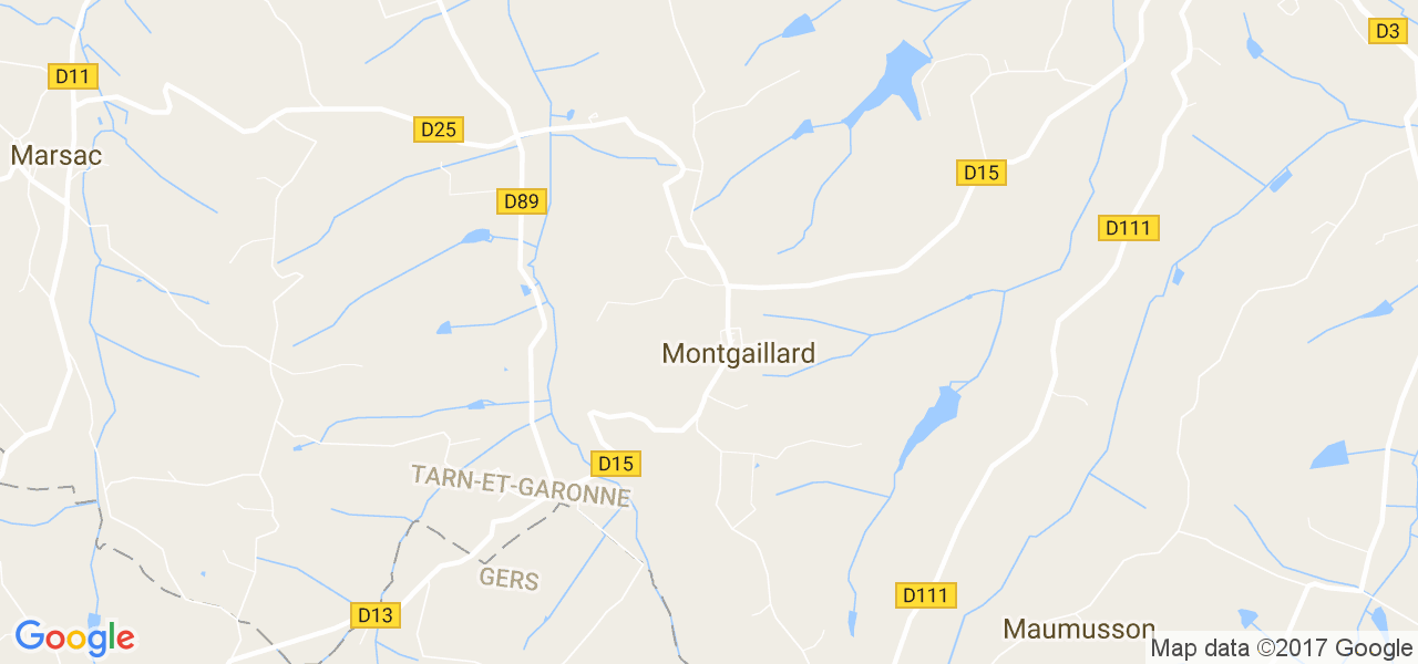 map de la ville de Montgaillard