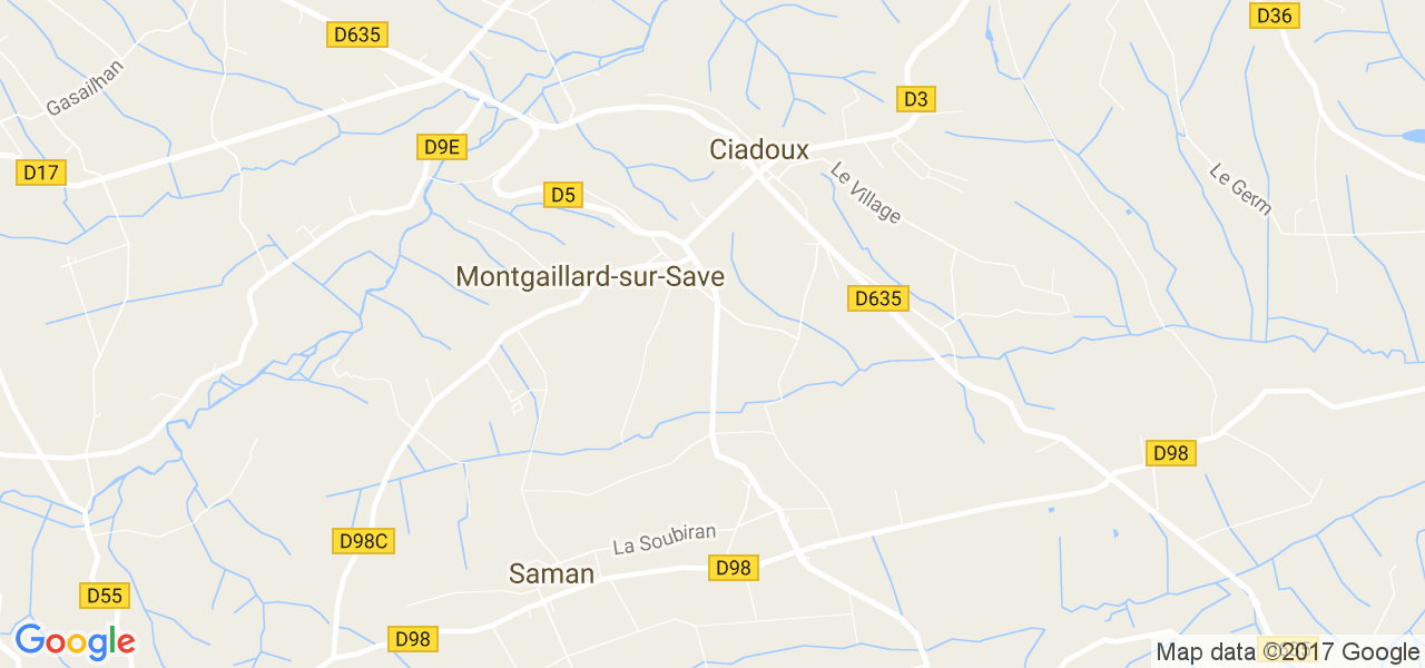 map de la ville de Montgaillard-sur-Save