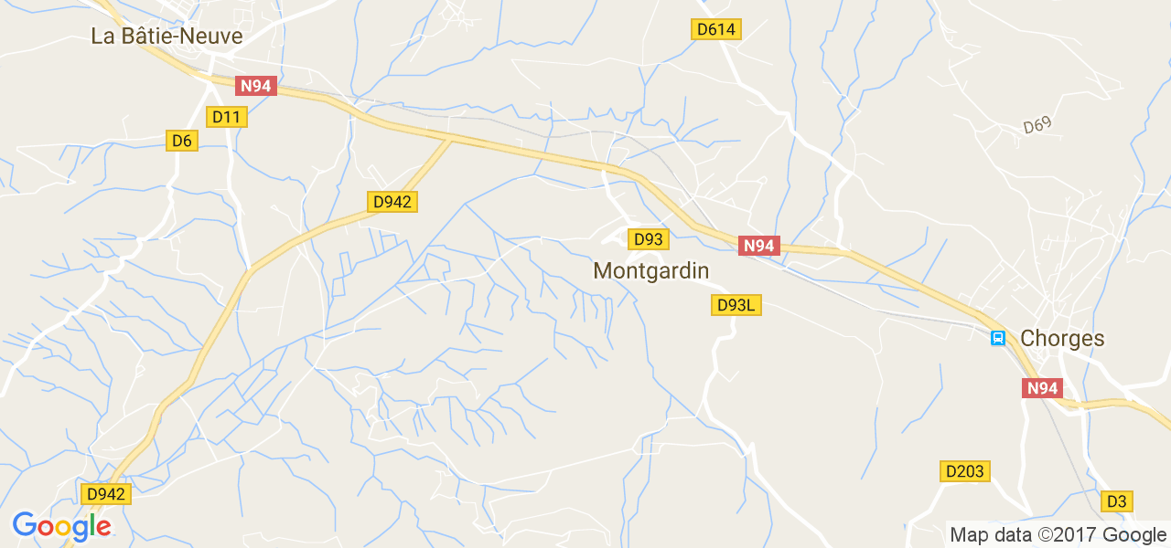 map de la ville de Montgardin