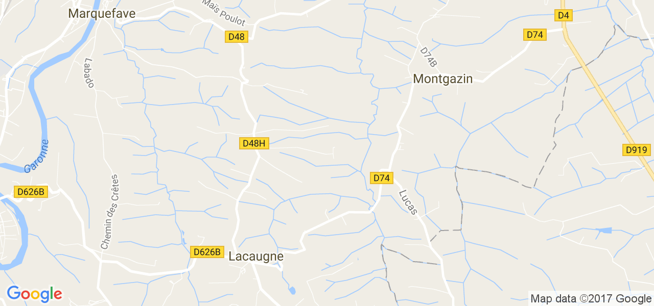 map de la ville de Montgazin