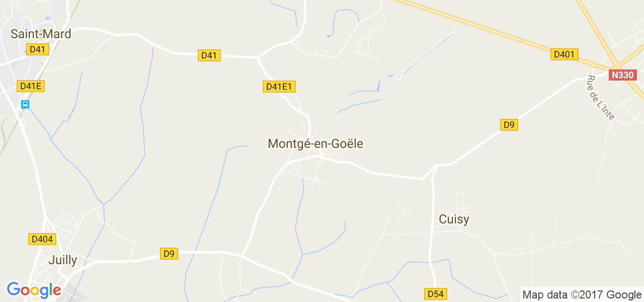 map de la ville de Montgé-en-Goële