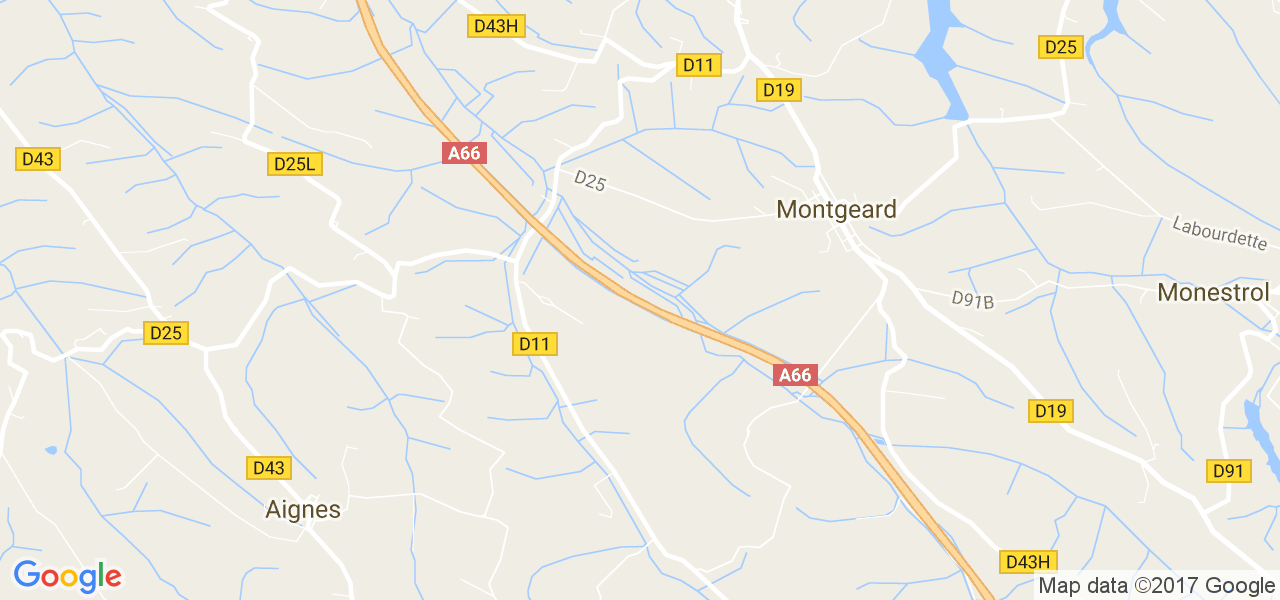 map de la ville de Montgeard