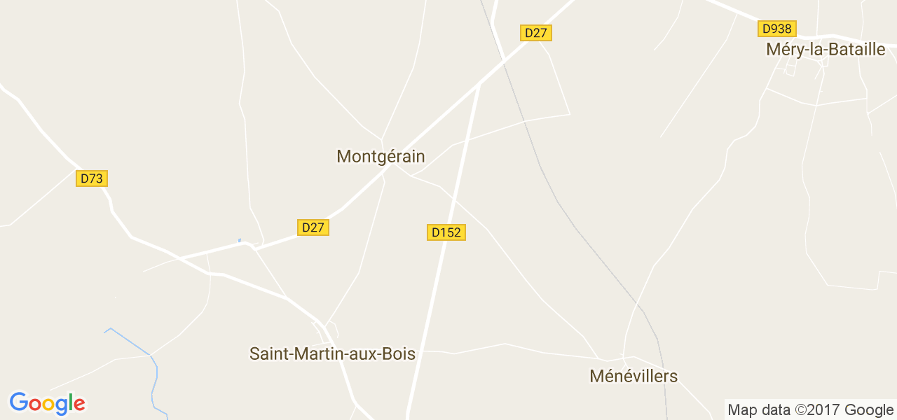 map de la ville de Montgérain