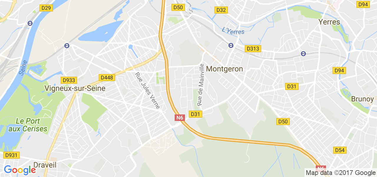 map de la ville de Montgeron