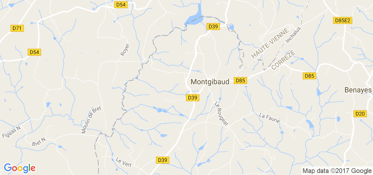 map de la ville de Montgibaud