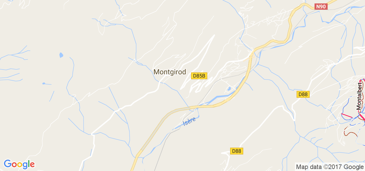 map de la ville de Montgirod