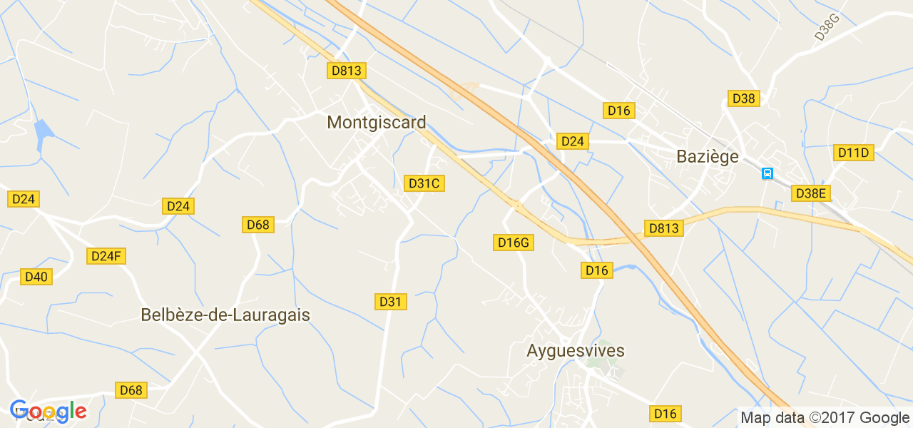 map de la ville de Montgiscard