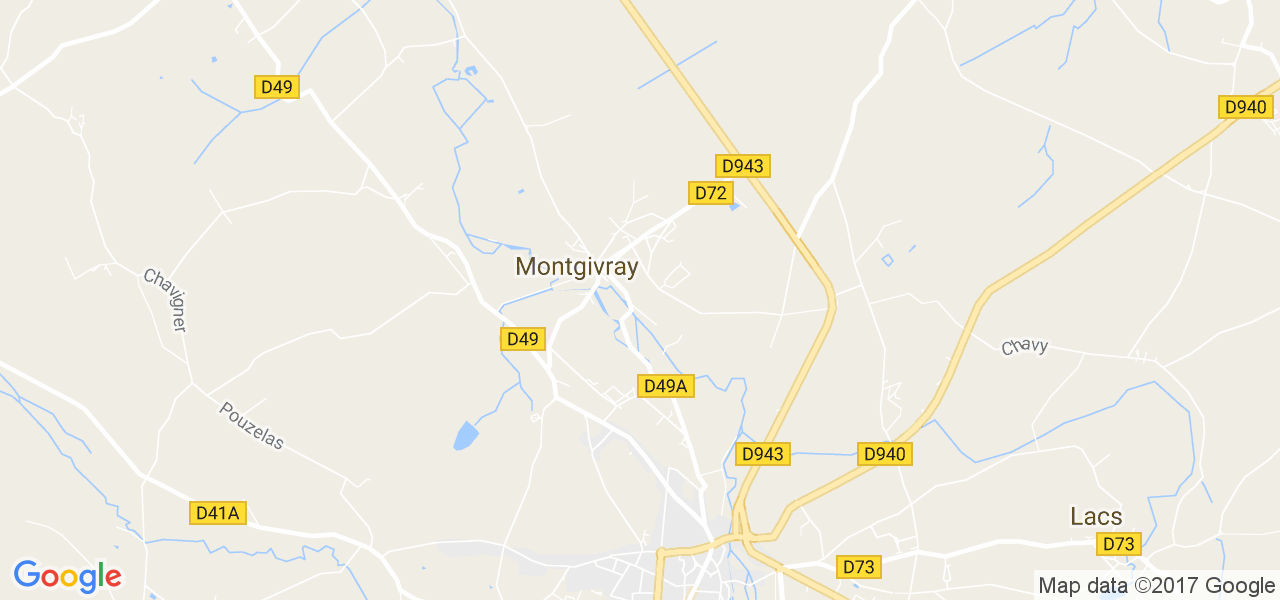 map de la ville de Montgivray