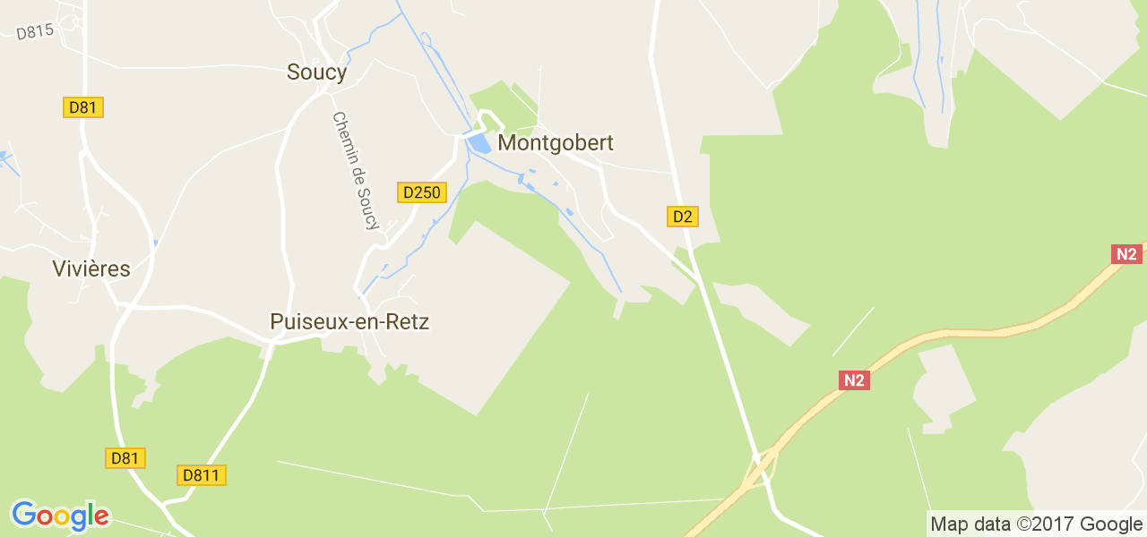 map de la ville de Montgobert