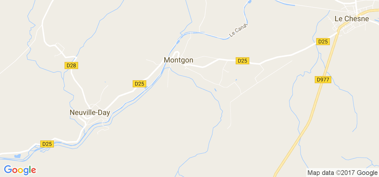 map de la ville de Montgon