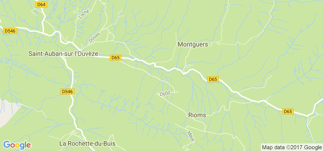 map de la ville de Montguers