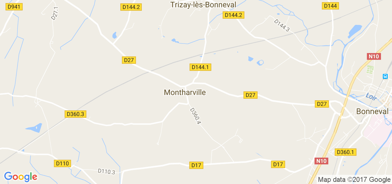 map de la ville de Montharville