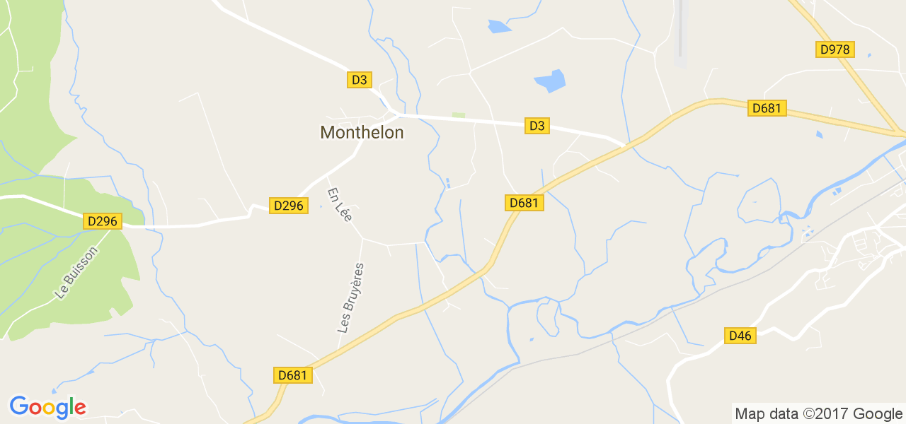 map de la ville de Monthelon