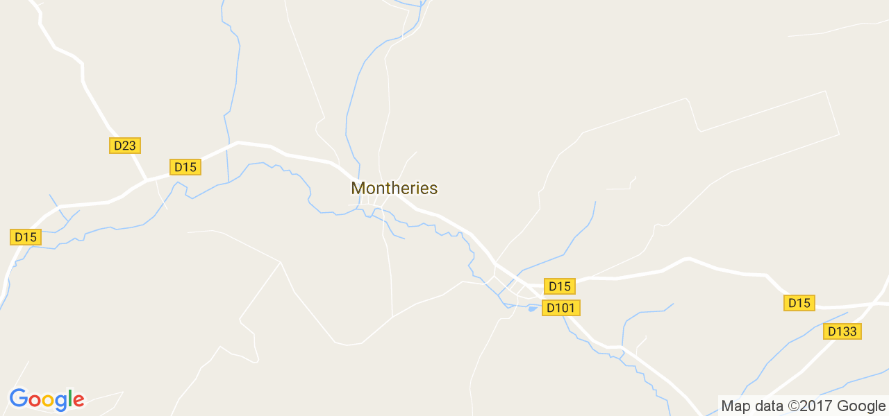 map de la ville de Montheries