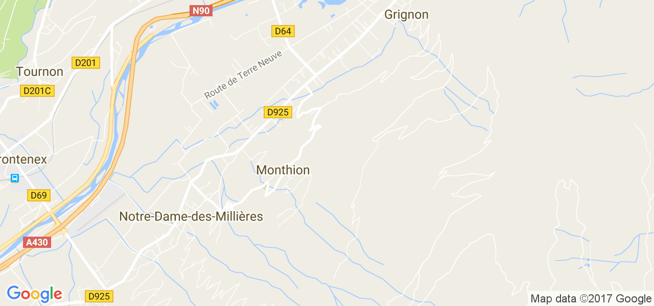 map de la ville de Monthion