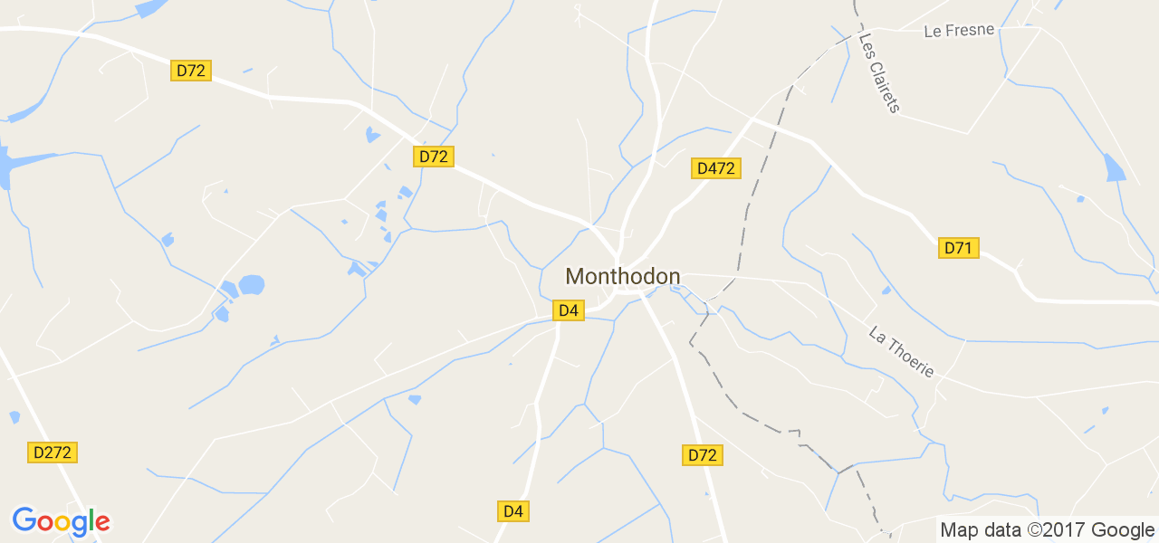 map de la ville de Monthodon