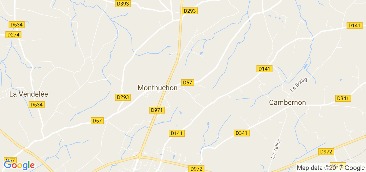 map de la ville de Monthuchon