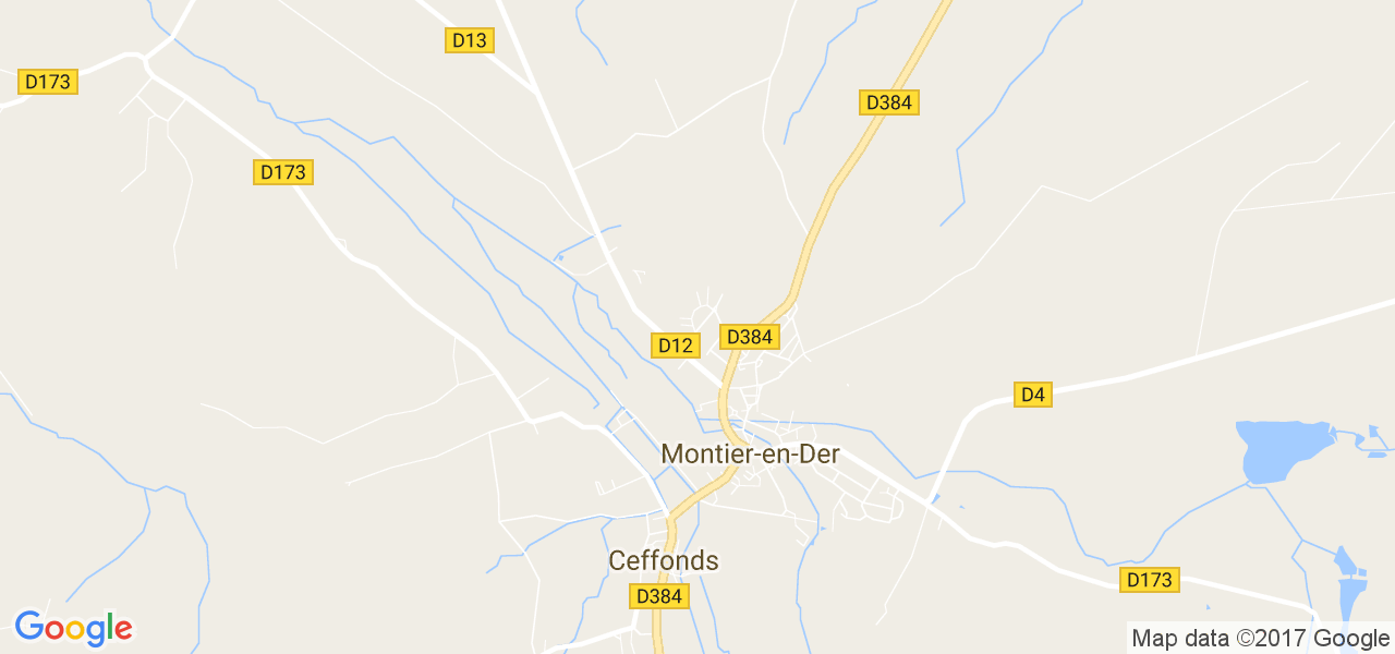 map de la ville de Montier-en-Der