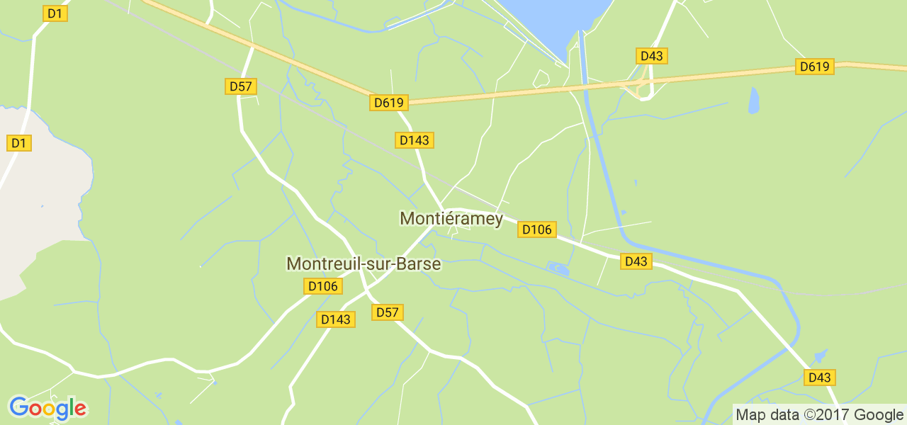 map de la ville de Montiéramey