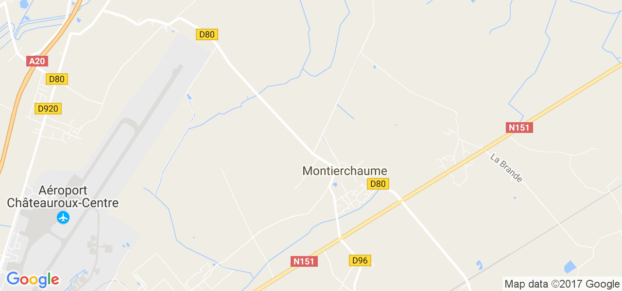 map de la ville de Montierchaume