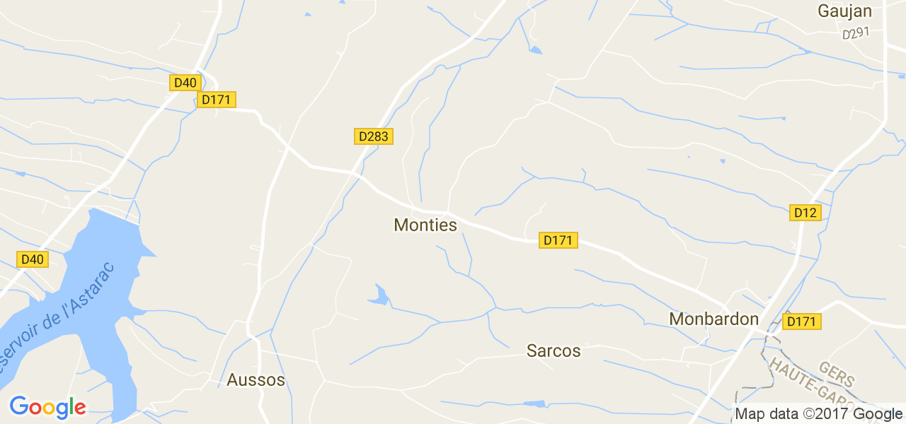 map de la ville de Monties