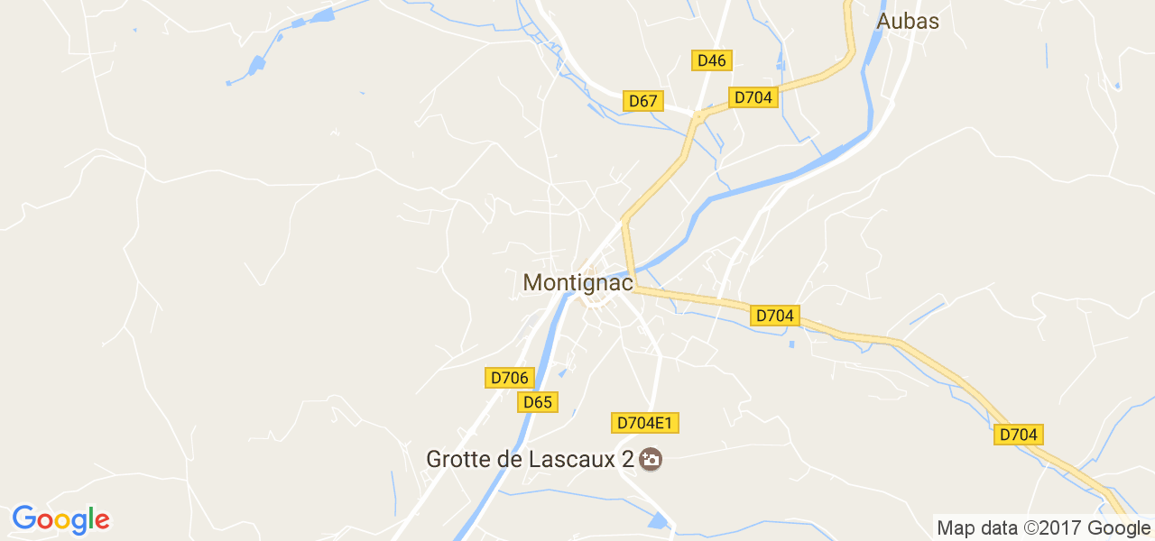 map de la ville de Montignac