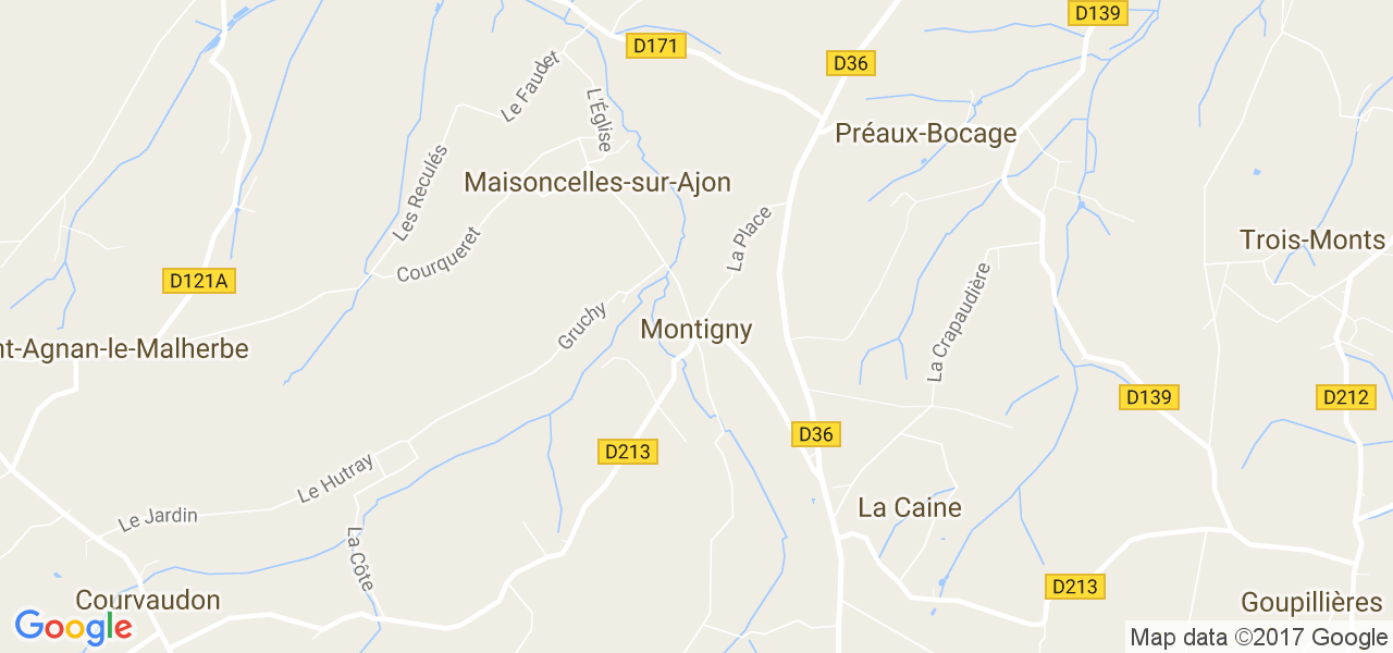 map de la ville de Montigny