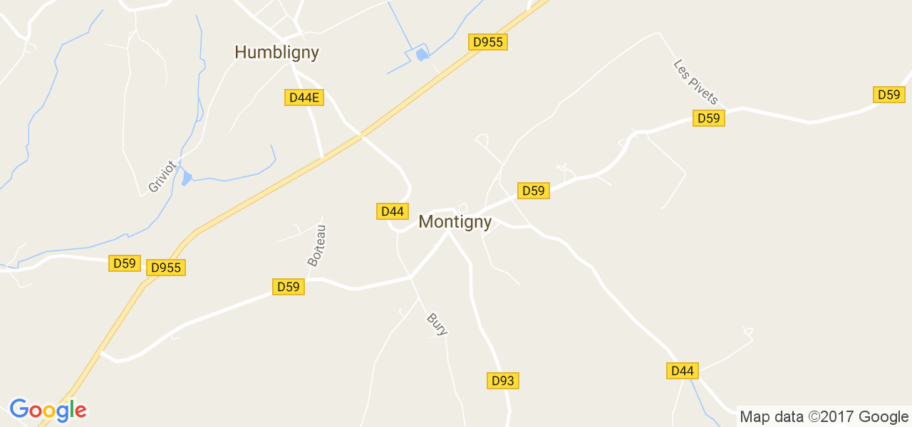 map de la ville de Montigny