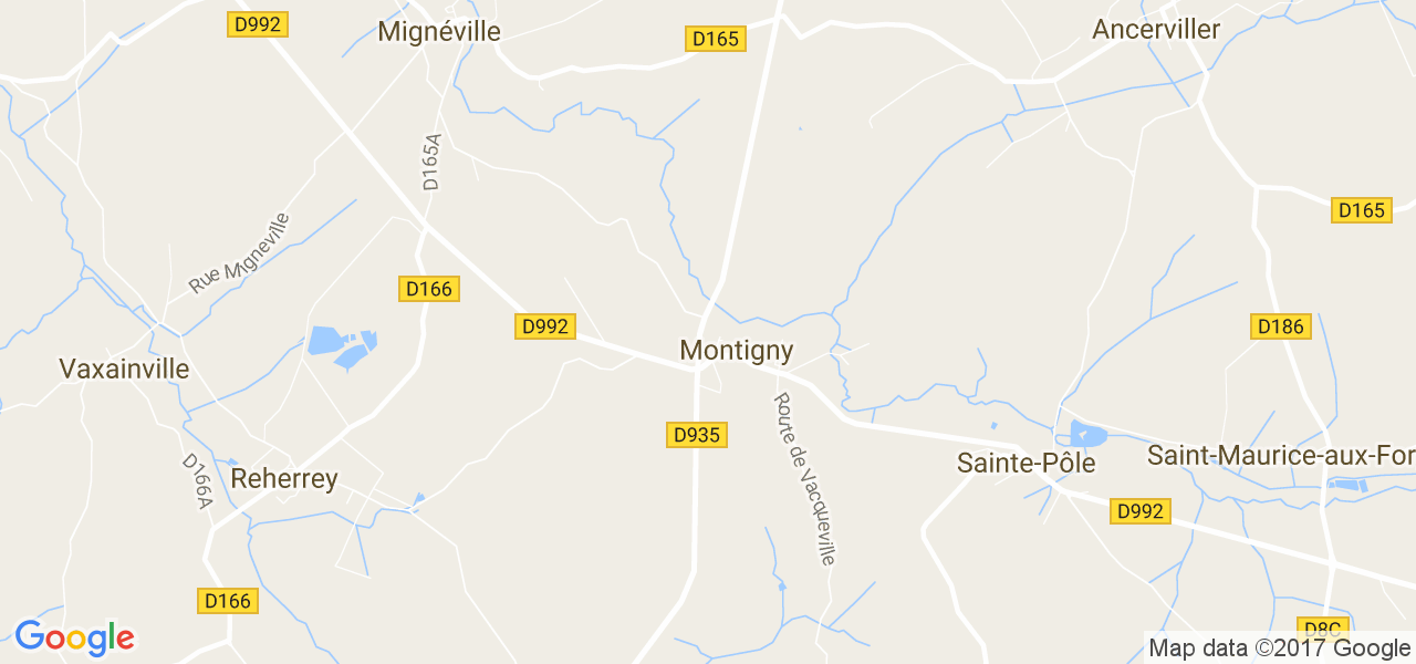 map de la ville de Montigny