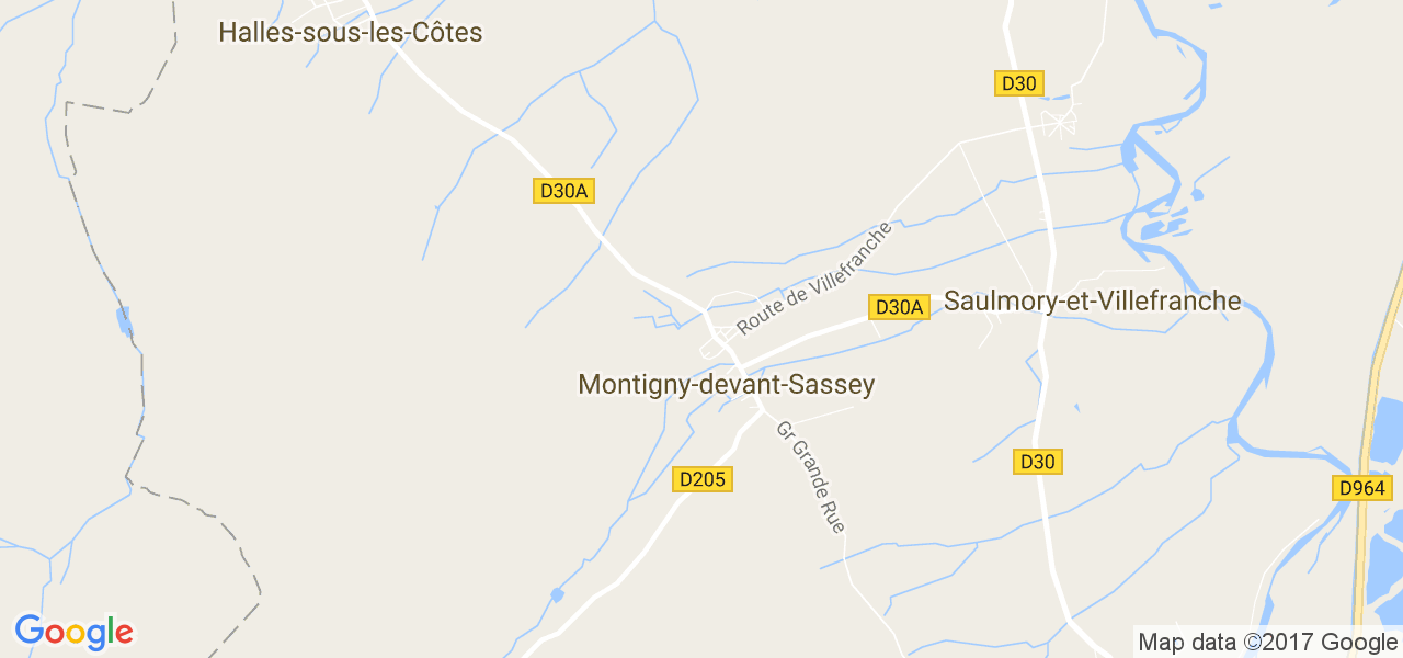 map de la ville de Montigny-devant-Sassey