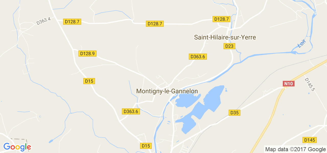 map de la ville de Montigny-le-Gannelon