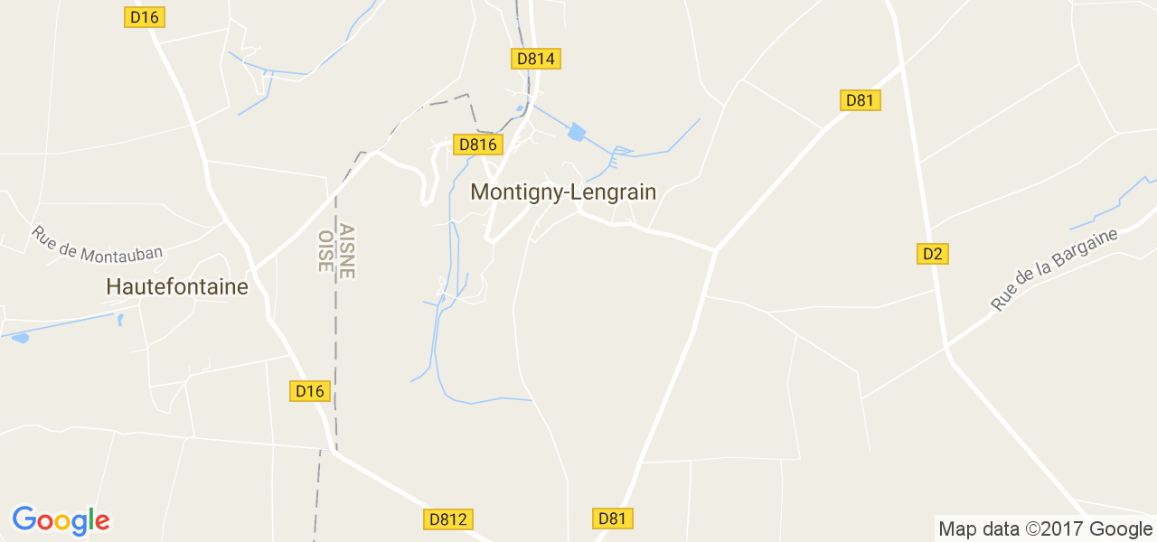 map de la ville de Montigny-Lengrain