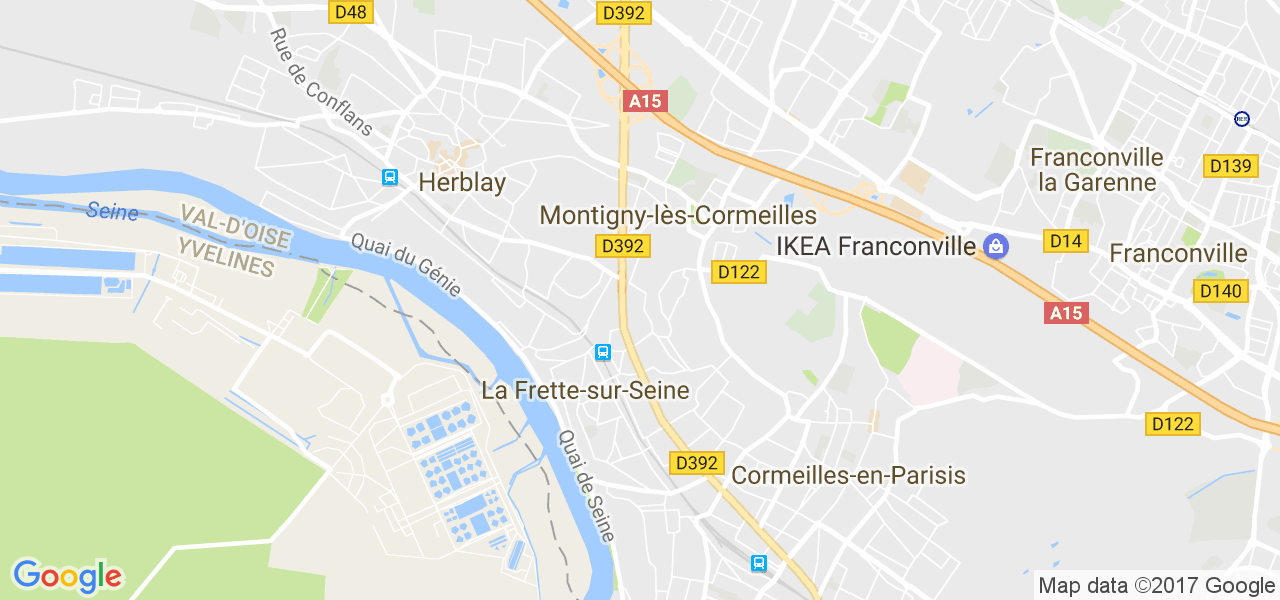 map de la ville de Montigny-lès-Cormeilles