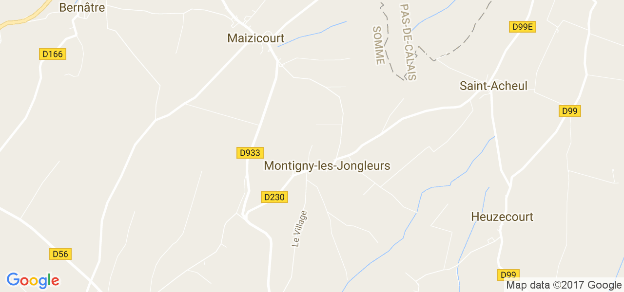 map de la ville de Montigny-les-Jongleurs