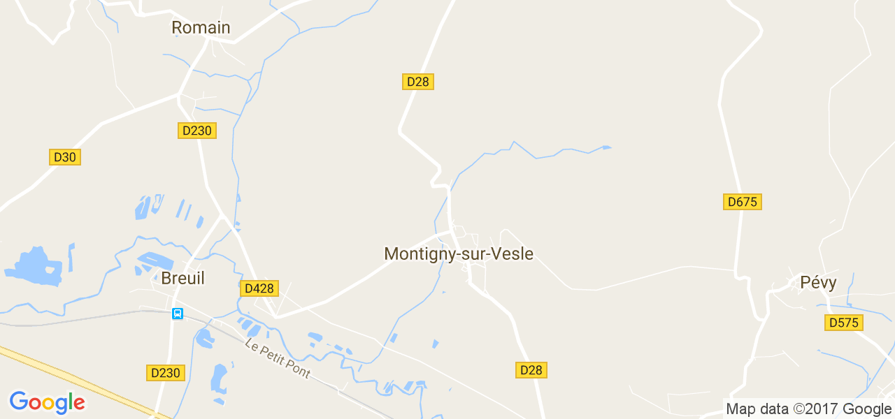 map de la ville de Montigny-sur-Vesle