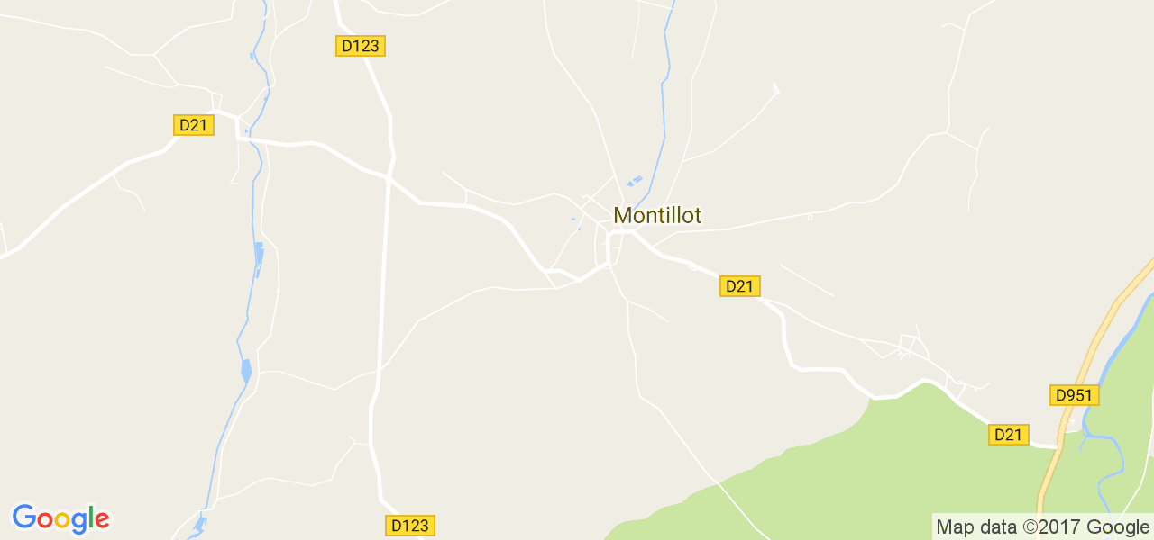 map de la ville de Montillot