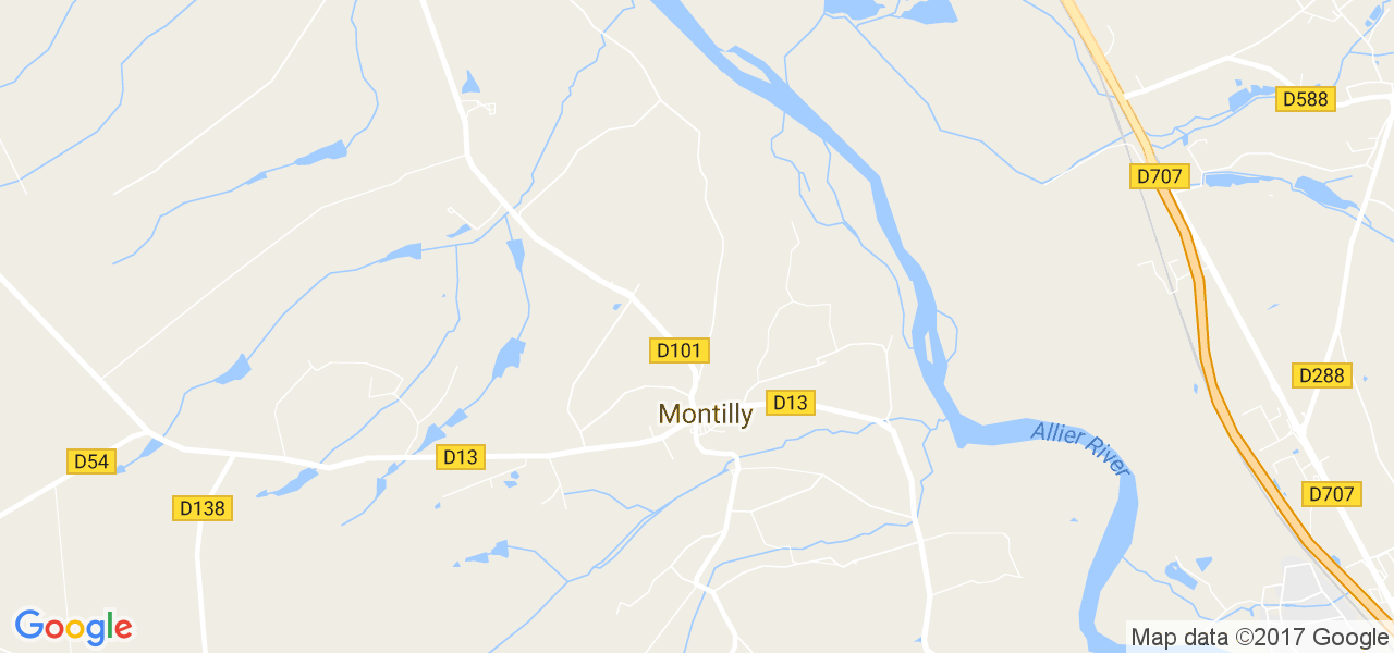 map de la ville de Montilly