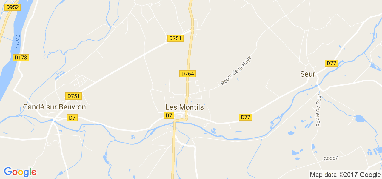 map de la ville de Montils