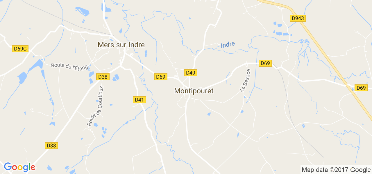 map de la ville de Montipouret