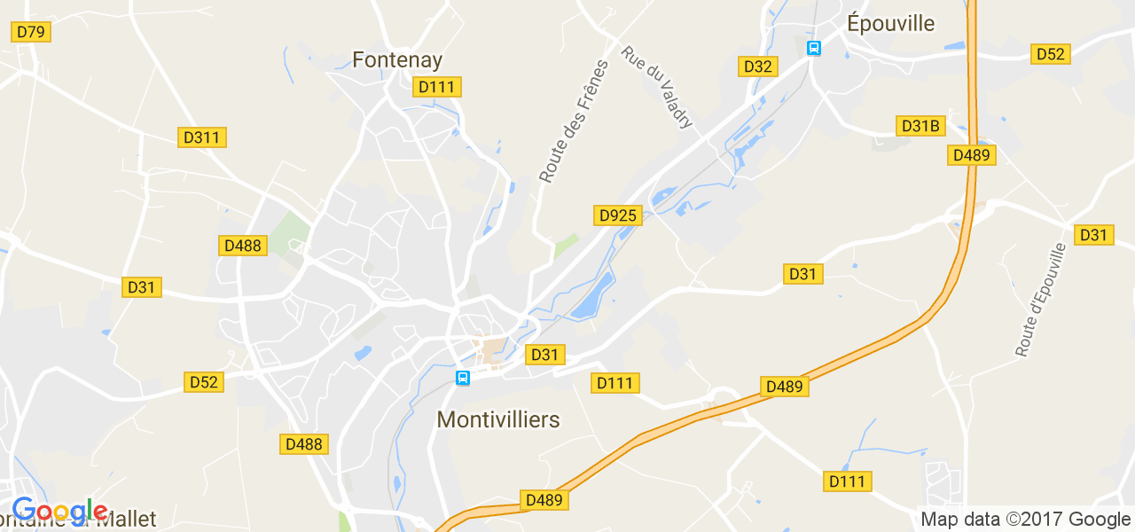 map de la ville de Montivilliers