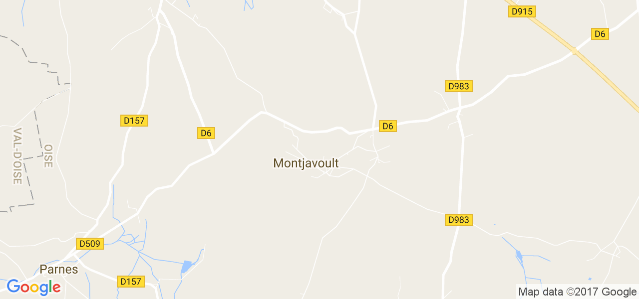 map de la ville de Montjavoult