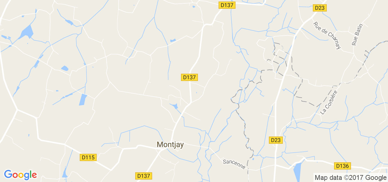 map de la ville de Montjay