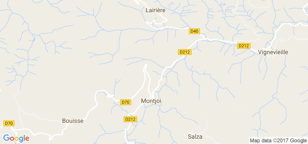 map de la ville de Montjoi