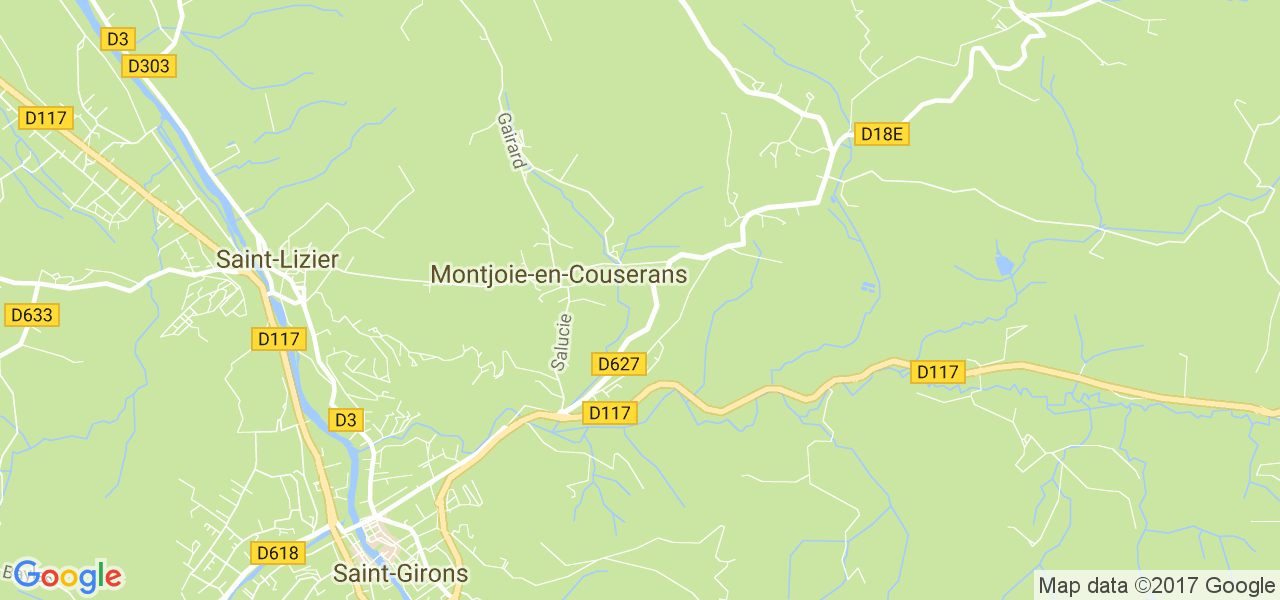 map de la ville de Montjoie-en-Couserans
