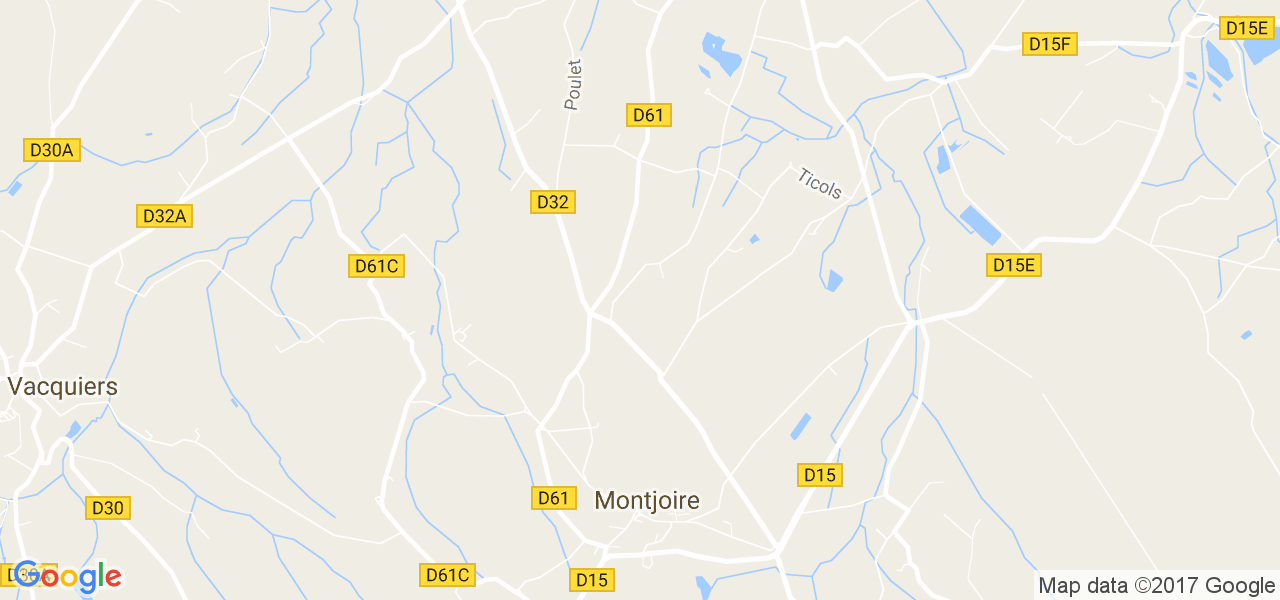 map de la ville de Montjoire