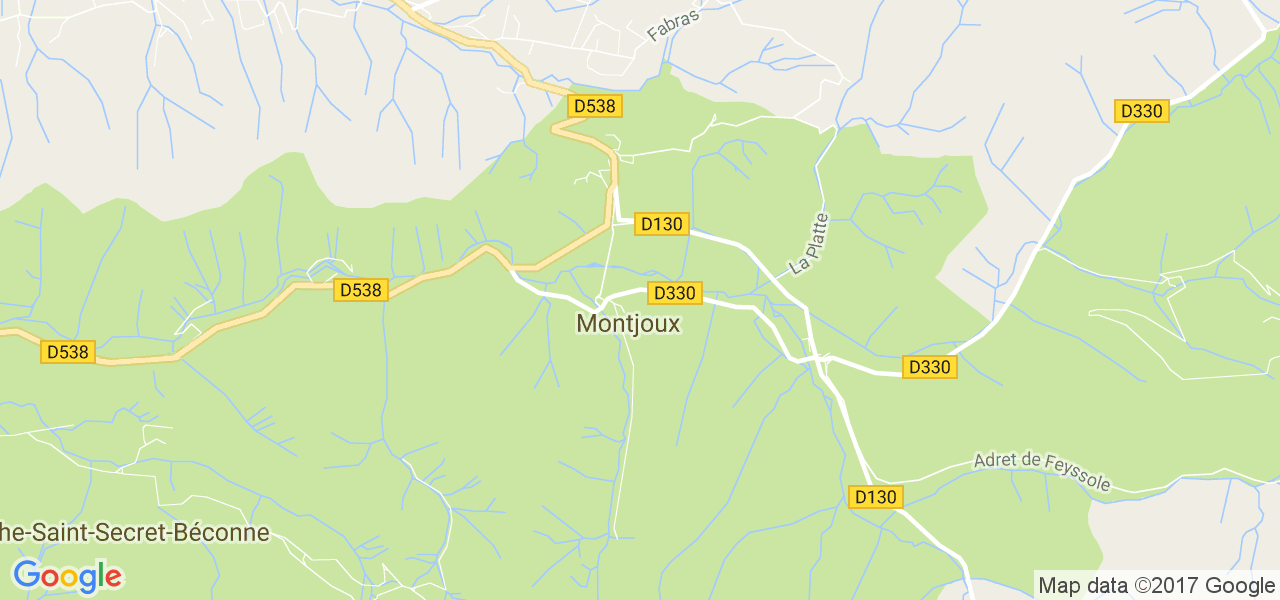 map de la ville de Montjoux