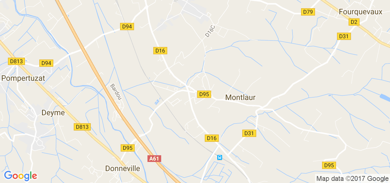 map de la ville de Montlaur