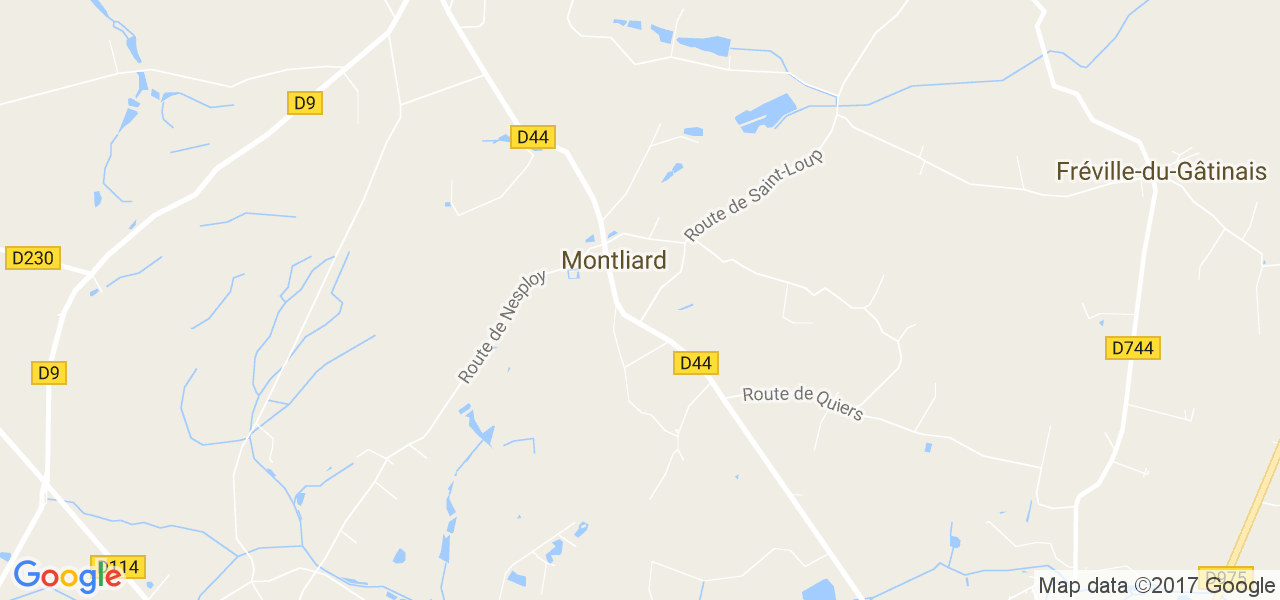 map de la ville de Montliard